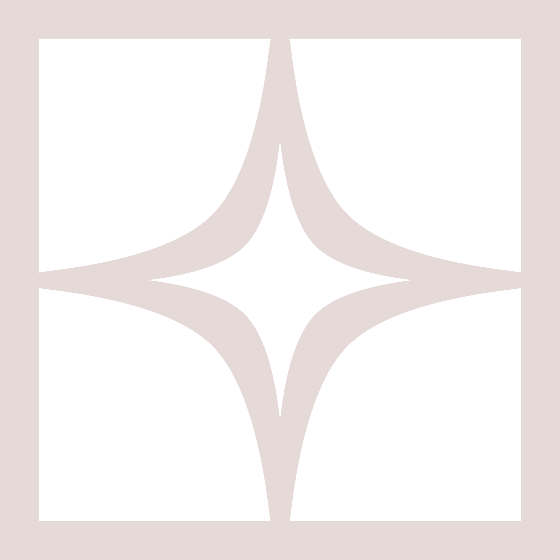 Abstract geometric pattern with curved shapes in beige and white, symmetrical design.